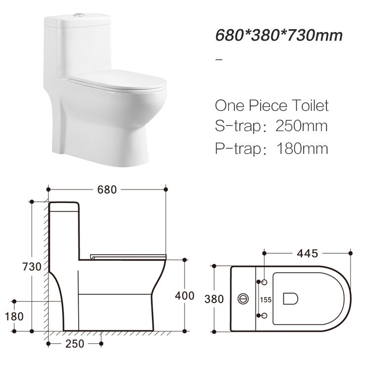 Chaozhou Wholesale Sanitary ceramic s trap/p trap water closet One Piece toilet floor mounted wc commode toilet bowl details