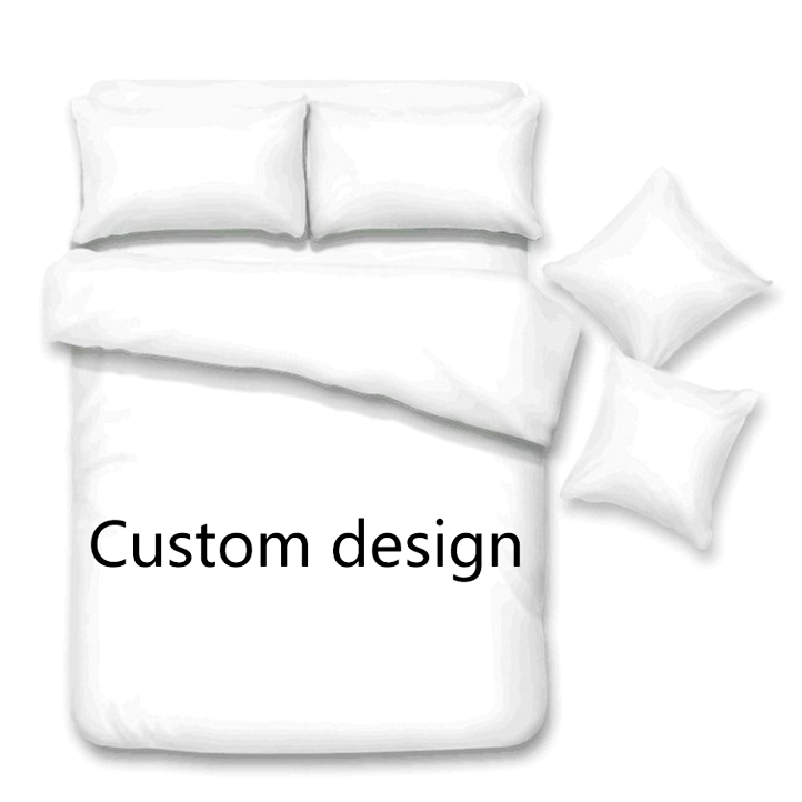 Custom pattern 3D Printed quilt cover bedsheets bedding set for bedroom