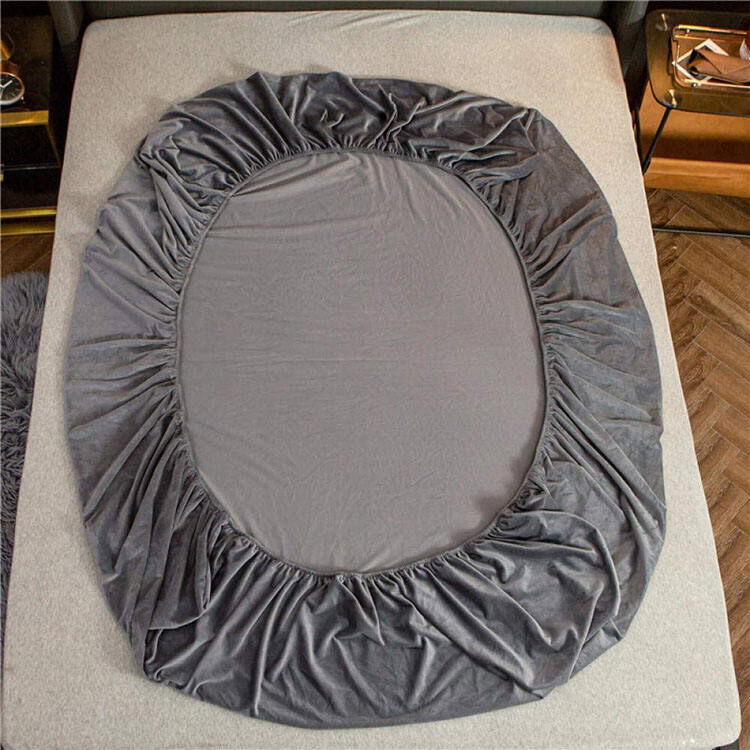 Fitted Bottom Sheet Soft Deep Pocket Velvet Fleece Bed Sheet mattress protector cover factory