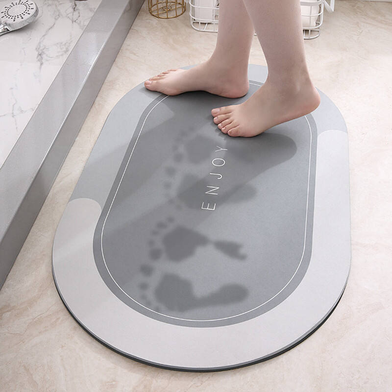 Non Slip Diatom Mud Mats Super Water Absorbent Bathroom Rug Quick Drying Floor Mats For Anti Slip Bathroom mat and rug supplier