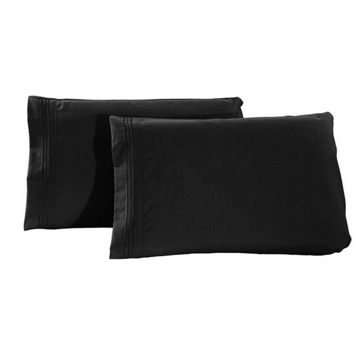 2pcs Black Friday Sale Manufacturers direct brushed solid embroidered pillowcase details