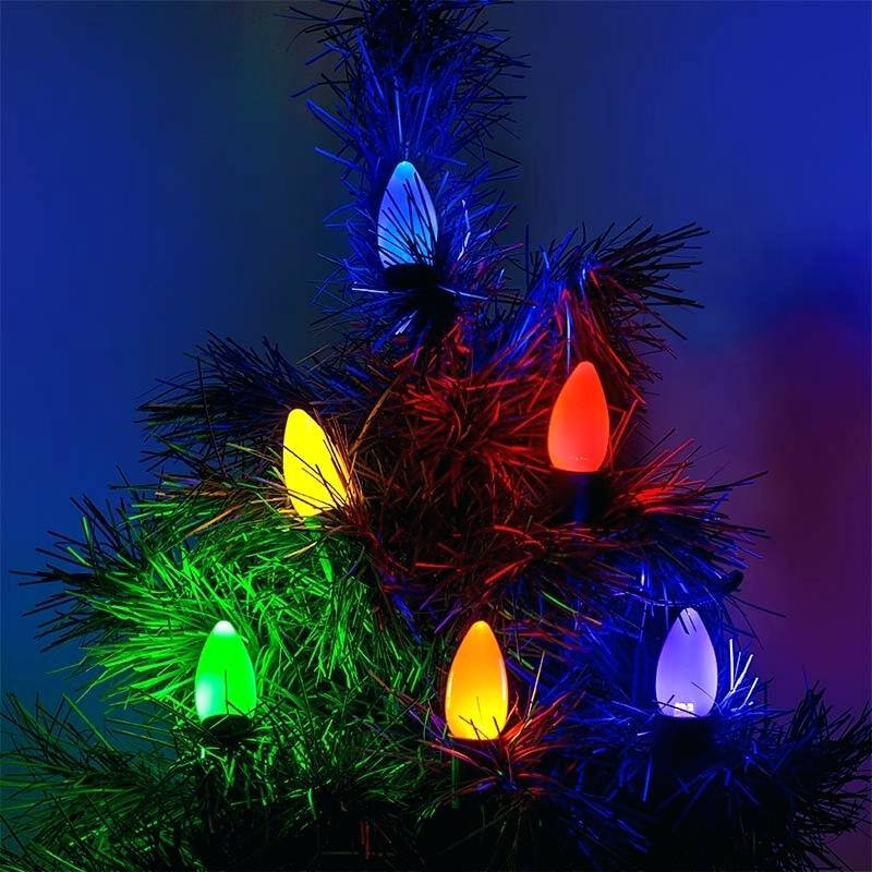 LED Smooth Colored C9 Christmas Light Bulbs for E17 Sockets details