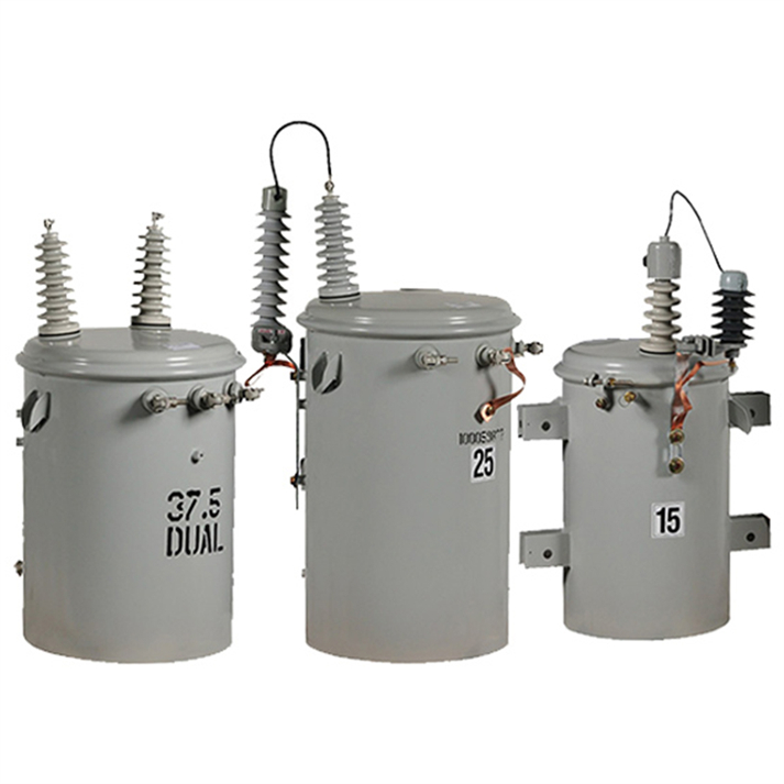 Quality-Assured  60Hz 23kV 230V / 460V 50kVA Oil Immersed Copper Single Phase Pole Mounted Transformer manufacture