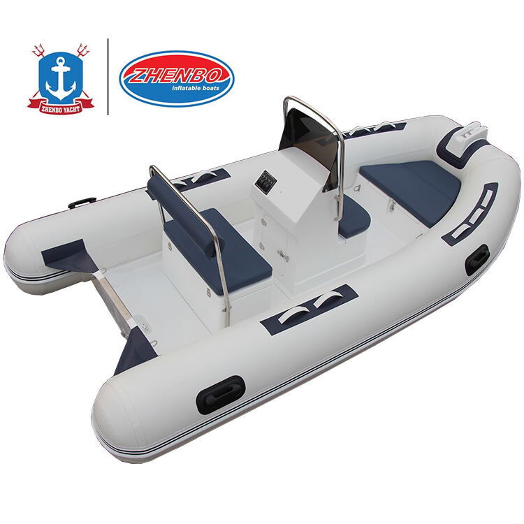 High Performance 11ft Fiberglass Hull 5 Persons pvc Rigid Inflatable Fiberglass Boats For Relax factory