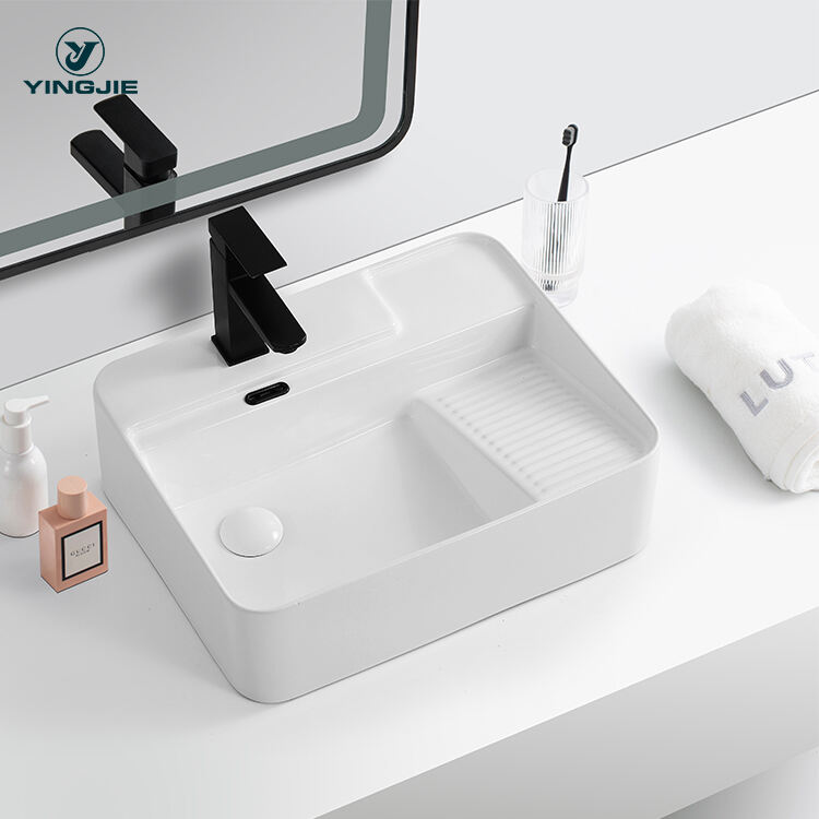 modern custom design sinks wash basin square bathroom hand wash ceramic sink