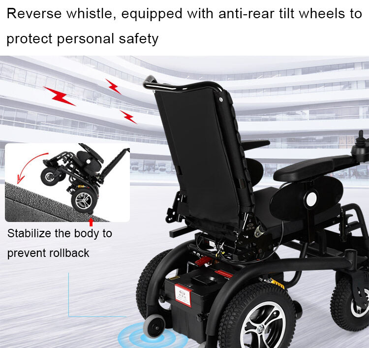 electromagnetic brake excellent obstacle crossing wheelchair electric power wheelchair for disabled handicap wheelchair- SWC01 factory