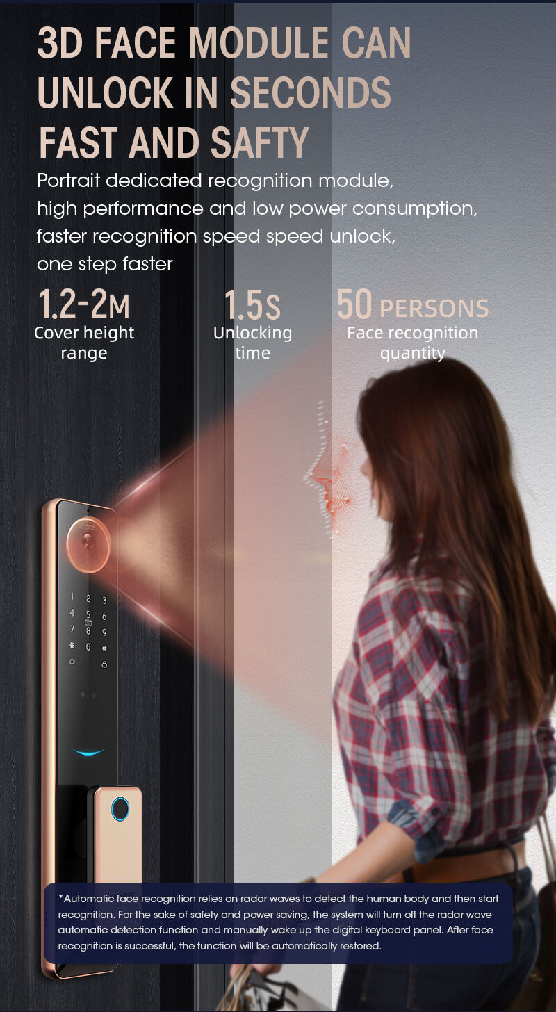 Factory Face Recognition Matter Standard Device Front Door Keyless Entry Smart Lock details