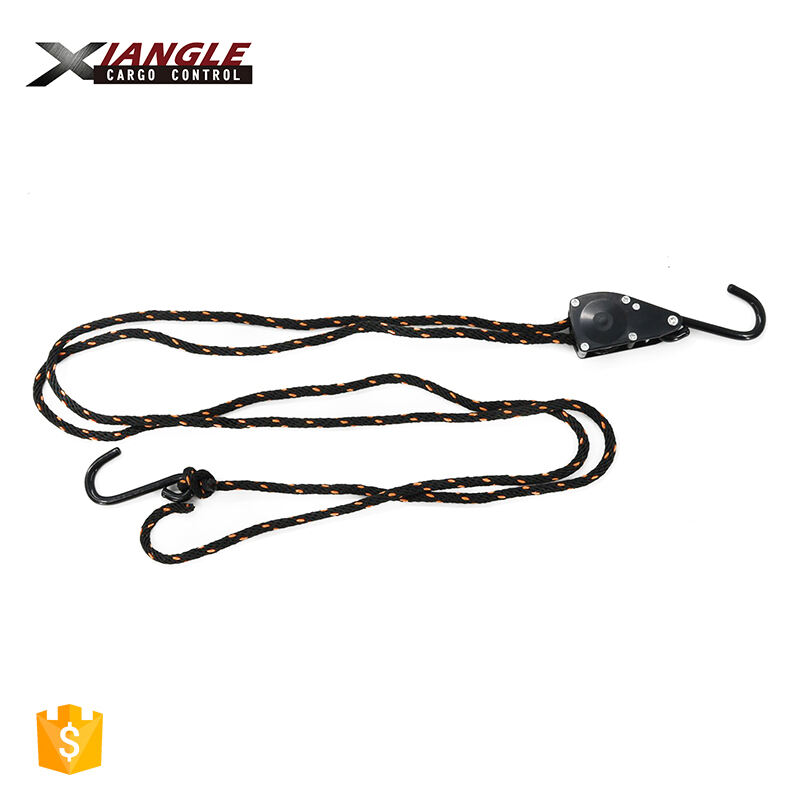 1/4'' Multi Uses Rope Ratchet Tie Down with S-Shaped Hook Adjustable Rope Hanger Rope Ratchet Tie Down factory