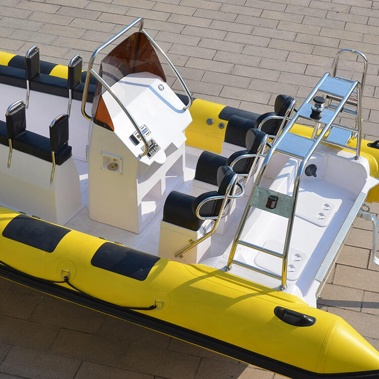 fiberglass semi-rigid inflatable fiberglass boat 700 Tourist boat yacht manufacture