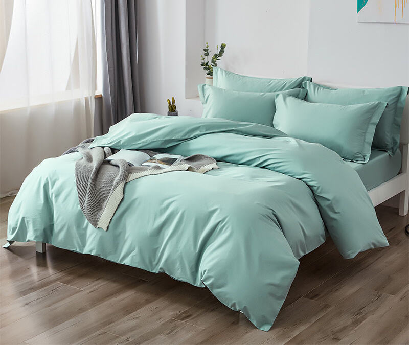 Home 4 Piece cotton fitted Bed Sheet for Solid Color Comforter Bedsheet Bedding Set supplier