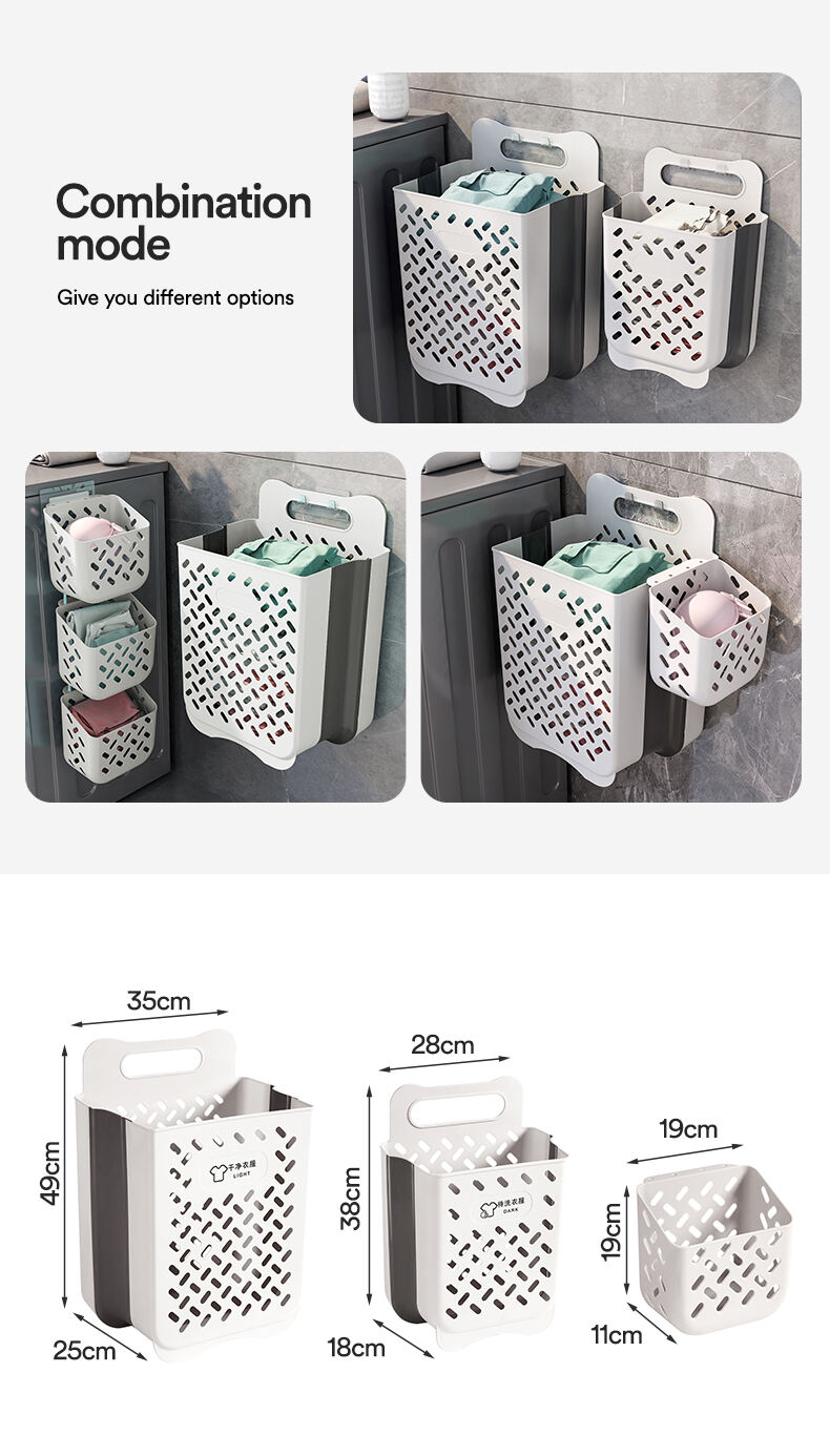 Large Loading Wall Hanging Portable Foldable Hamper Laundry Basket Laundry Basket Organizer details