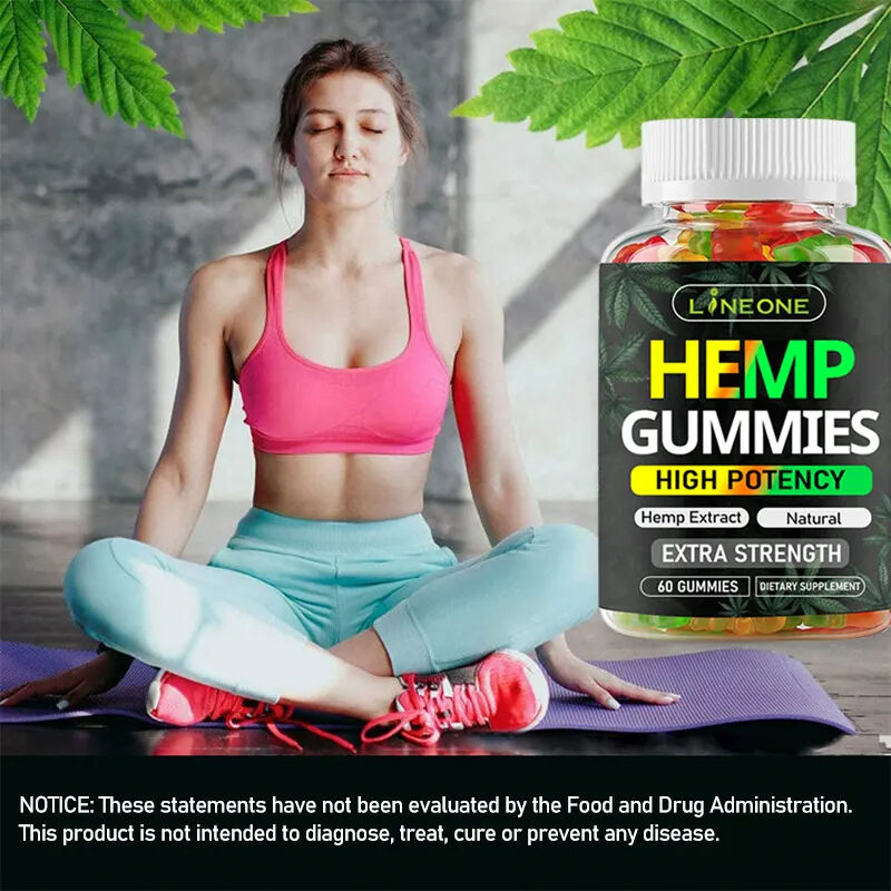 Private Label Support Hemp Gummies Gummies For Pain Anxiety Stress Relief And Better Sleep 60 Counts supplier