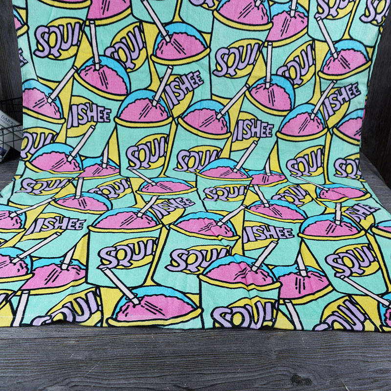 Custom 100% cotton bath towel personalized designer pattern printed beach towel factory