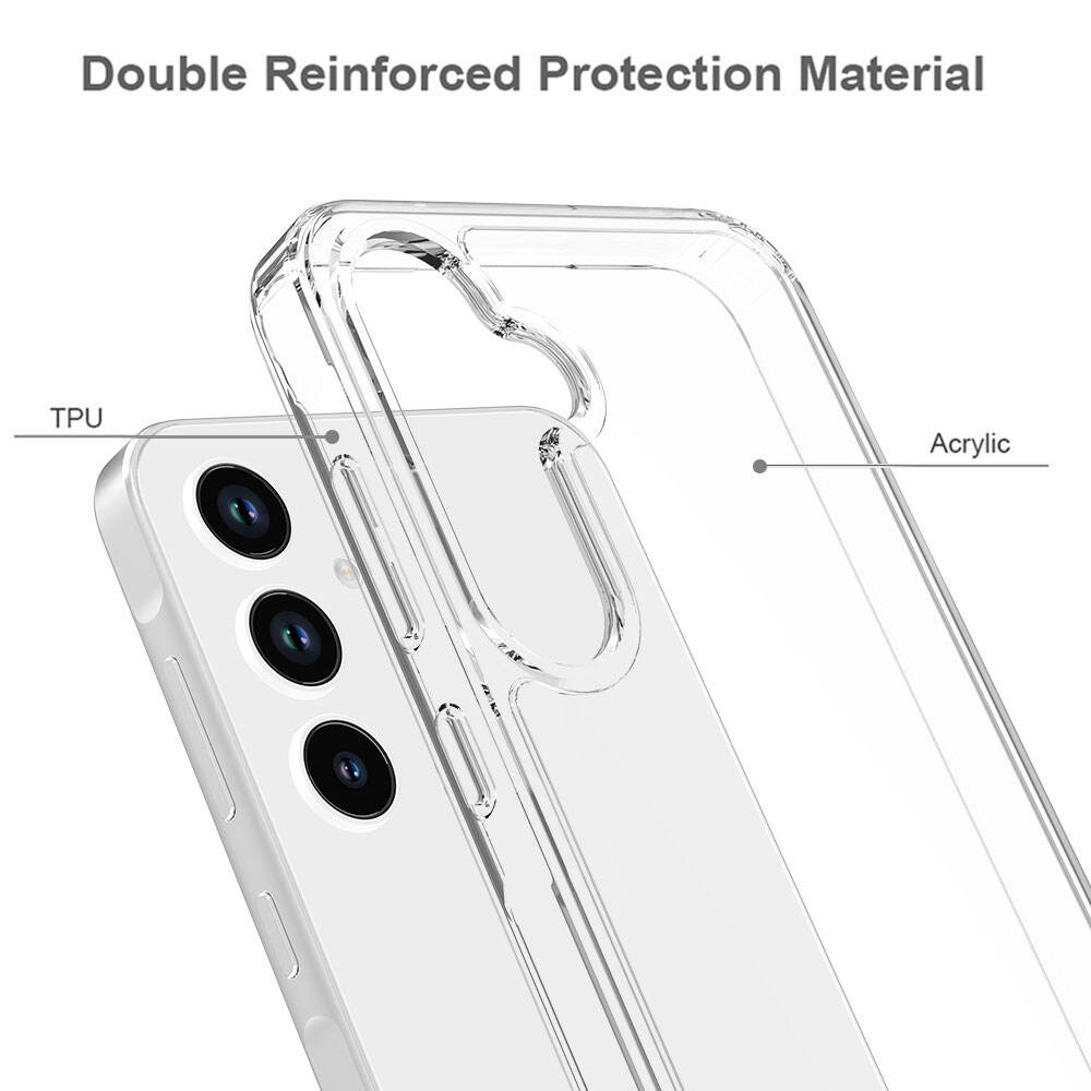 2 In 1 Transparent Phone Case For Samsung Galaxy A35 5G Cases Luxury Design Anti Scratch Tpu Pc Drop Clear Proof supplier
