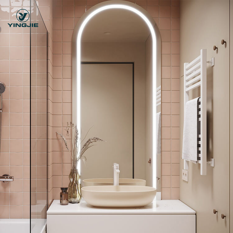 YINGJIE bathroom 3000k 4000k 6000k touch screen make up light led mirror supplier