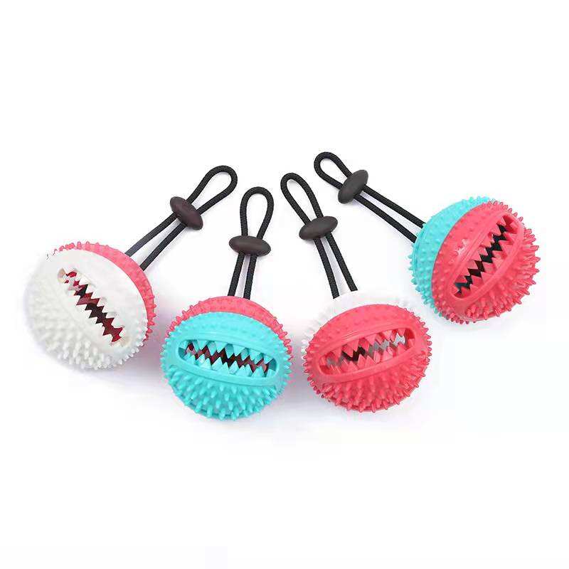 2024 new multi-color pet toy training ball interact teeth cleaning natural rubber durable giggle ball pet supplies pet toy supplier