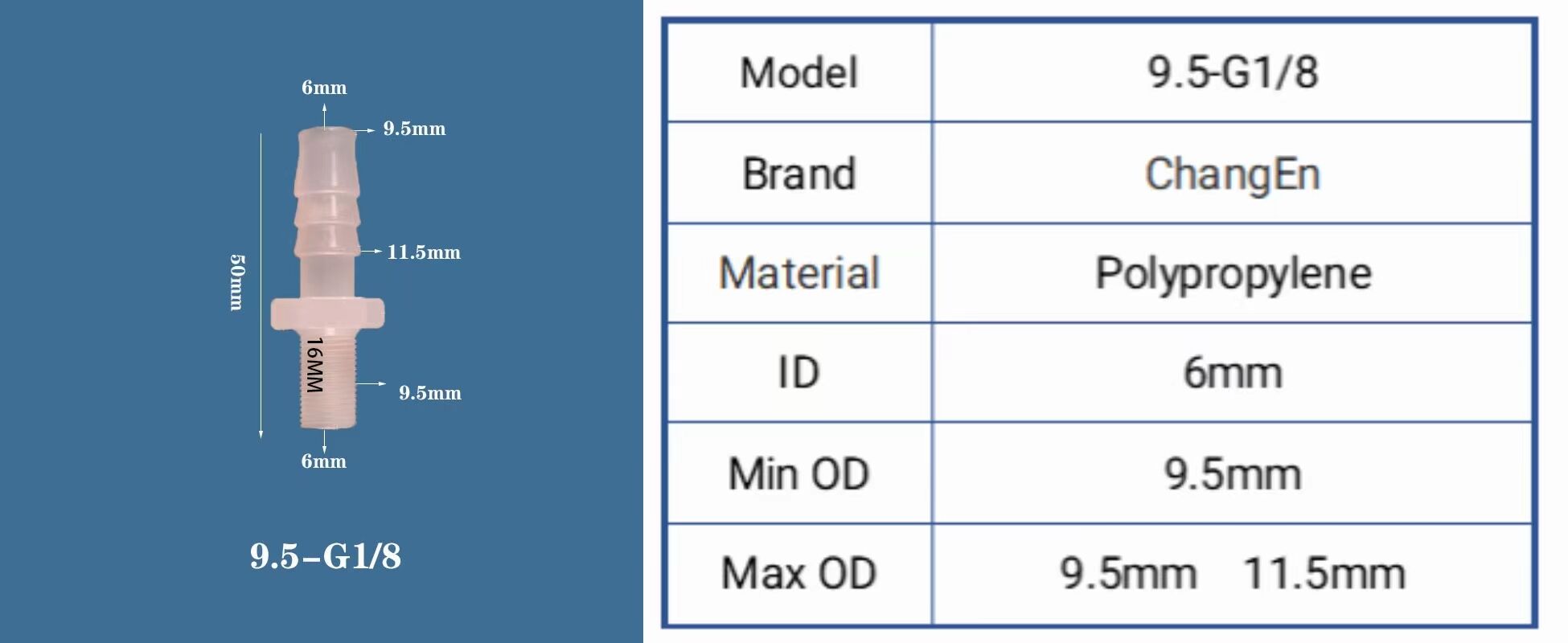 Chang En Plastic PP Male Thread Pagoda Straight Connector Quick Connect Fitting OEM Customizable Smooth Polypropylene Plug Head supplier