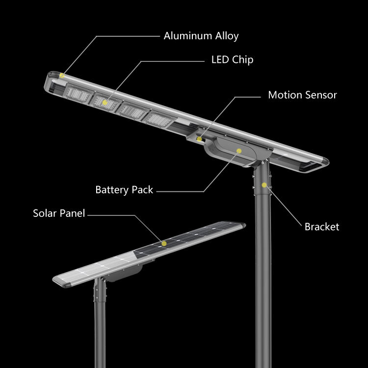 FX series 40w 60w 80w 100w 120w ip66 solar outdoor light efficiency led solar street light supplier