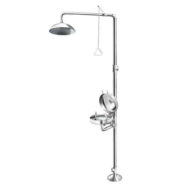 wholesale Stainless steel ss 304 combination safety emergency shower with eyewash details