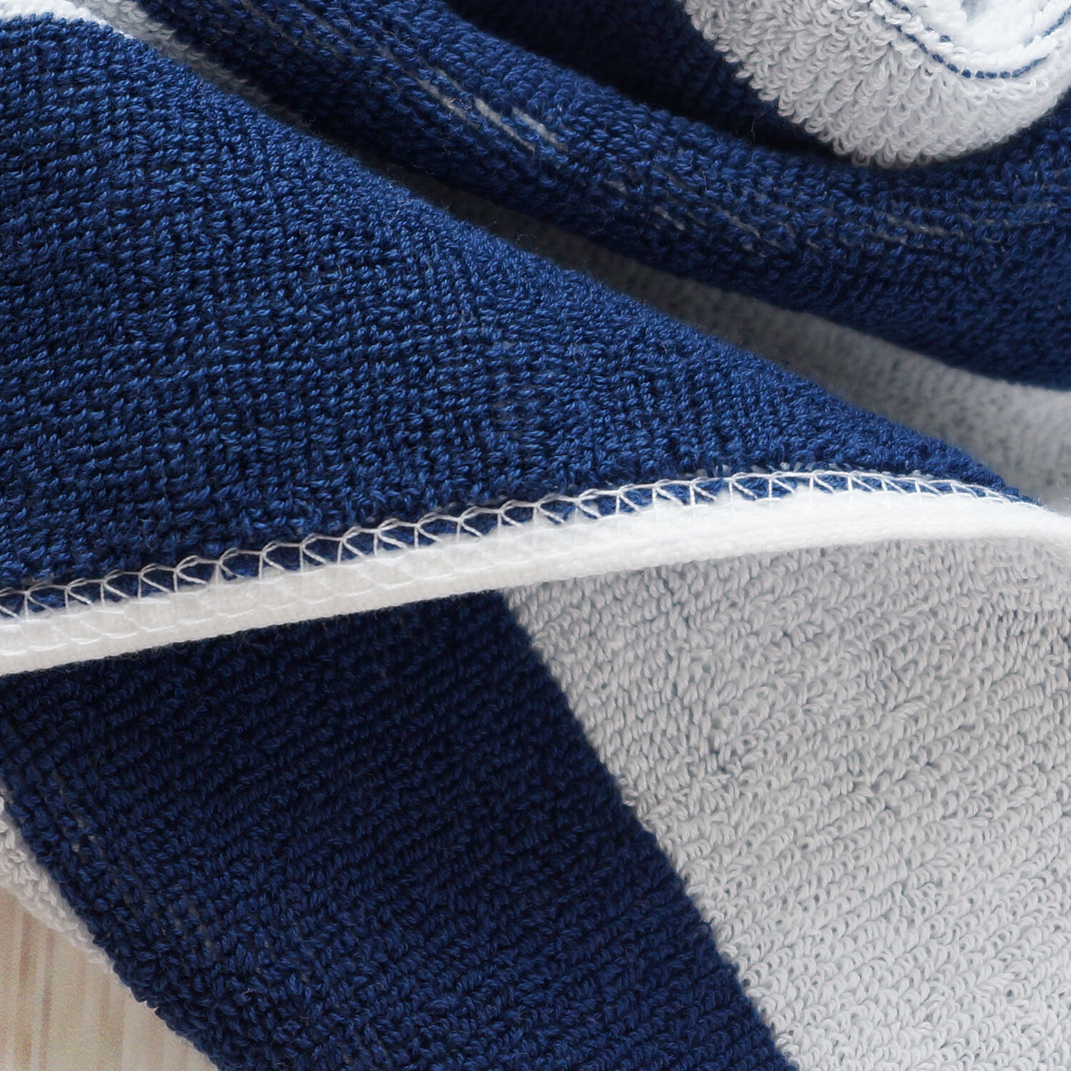 100% cotton terry velour 2 person beach towel, white striped beach towel extra large details