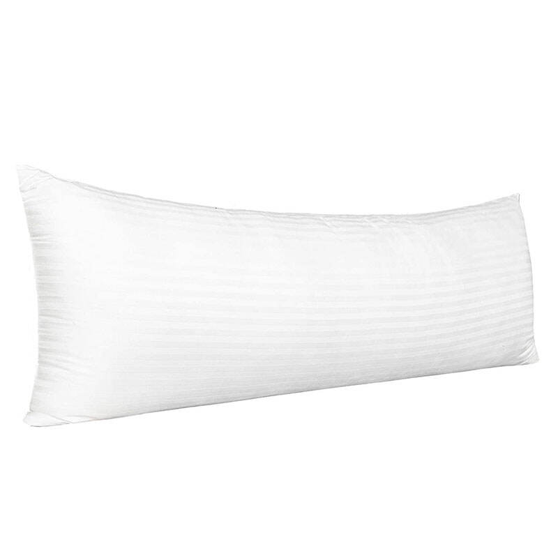 Factory Supply Customized size Comfortable 100% polyester stripe fabric Long large body pillow details