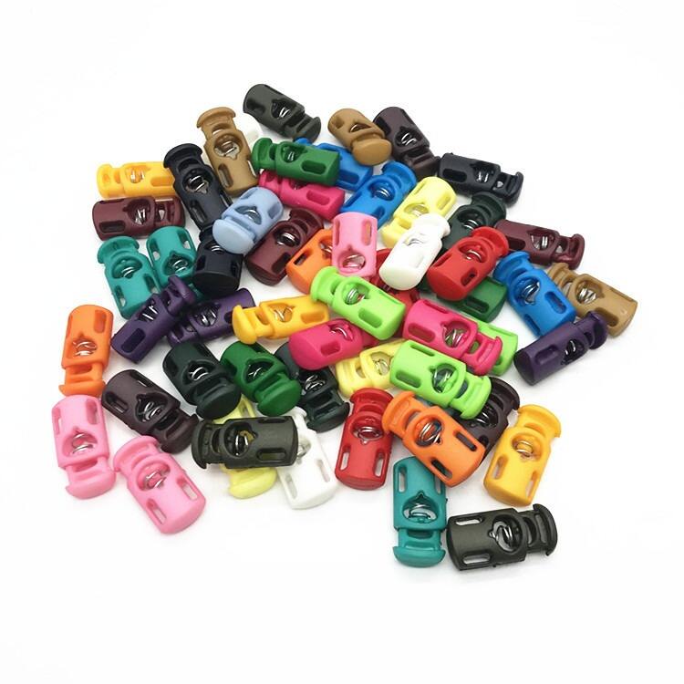 Single hole 8mm colorful plastic bungee cord stopper cord lock