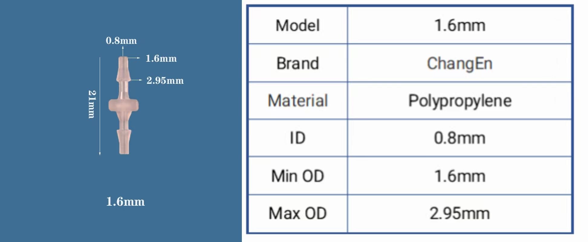 3/8inchesTransparent straight connector Hose pipe connector 0D 8mm plastic PP straight way joints through fittings details