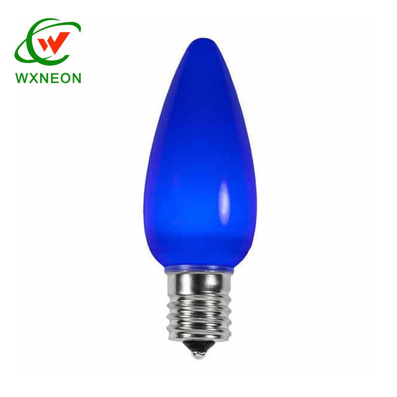 LED Smooth Colored C9 Christmas Light Bulbs for E17 Sockets factory