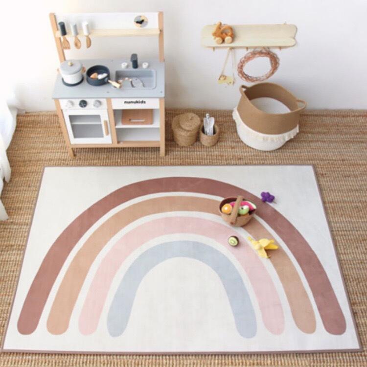 Machine Washable Rainbow Area Carpet and Rugs for Kids Living Room Kids Pets Friendly details