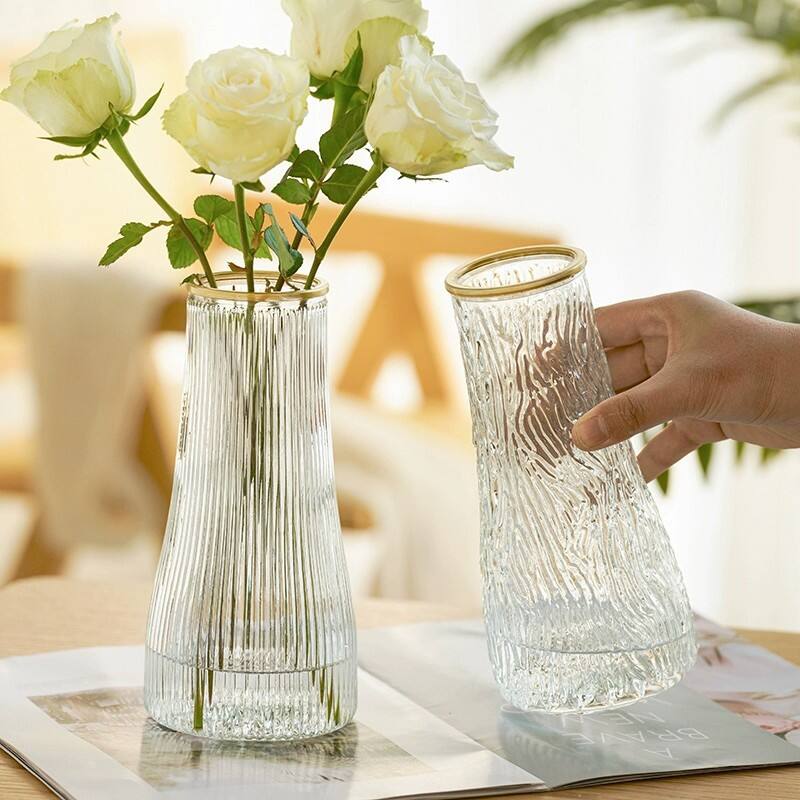 Vertical Wave Glass Vase