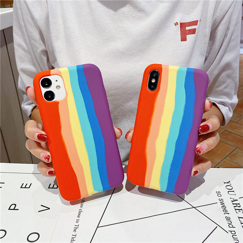 Laudtec Original Liquid Silicone Rainbow Case For iPhone All-inclusive Silicone Case iPhone 11 12 13 Pro Max manufacture