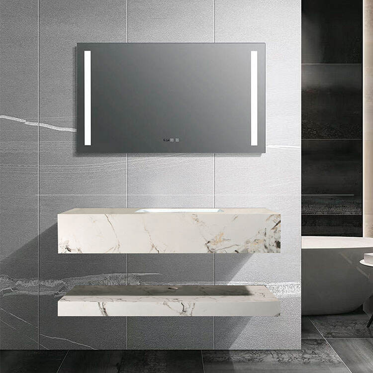 luxury modern factory bathroom double Sintered Stone basin