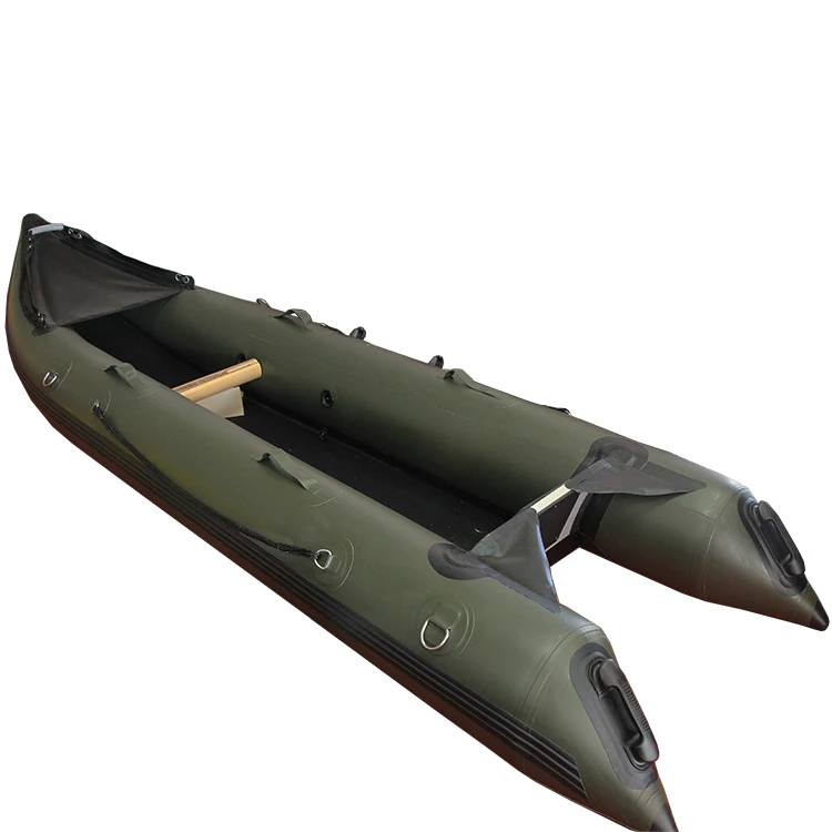 Customized Durable PVC Inflatable Kayak-370 Foldable Inflatable Fishing Kayak Pedal Kayak 2 person with fish rod supplier