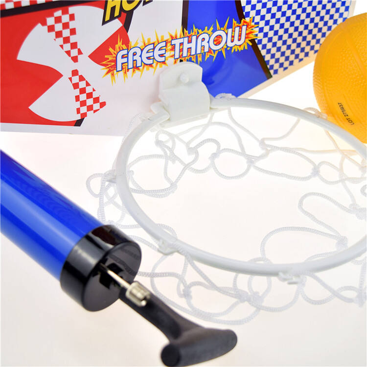 Benutzerdefinierte Kinder Indoor Mini Kunststoff Basketballkorb und Ball mit Pumpe für DoorH Basketballfelgen Herstellung