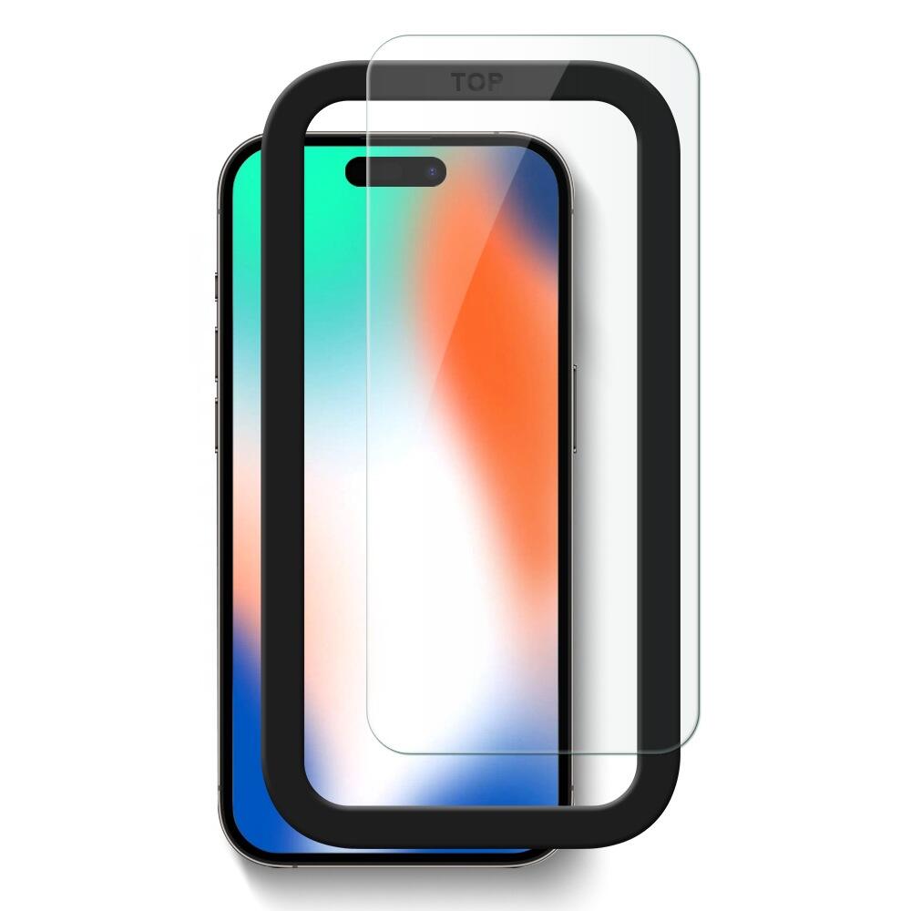 Laudtec GHM041 Protector de Pantalla de Cobertura Curvada 3D de Alta Transparencia Precio Mayorista Pegamento Completo para Iphone 15 Vidrio Templado  