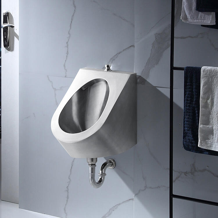 SS304 WC Wall Hung Waterless Bathroom Urinal Stainless Steel Toilets Sensor Urinal for Men manufacture