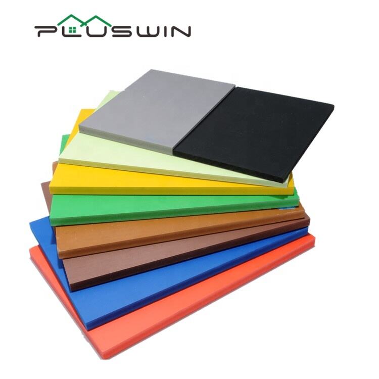 3-30Mm Pvc Board orange red yellow black grey blue glossy surface pvc foam board manufacture