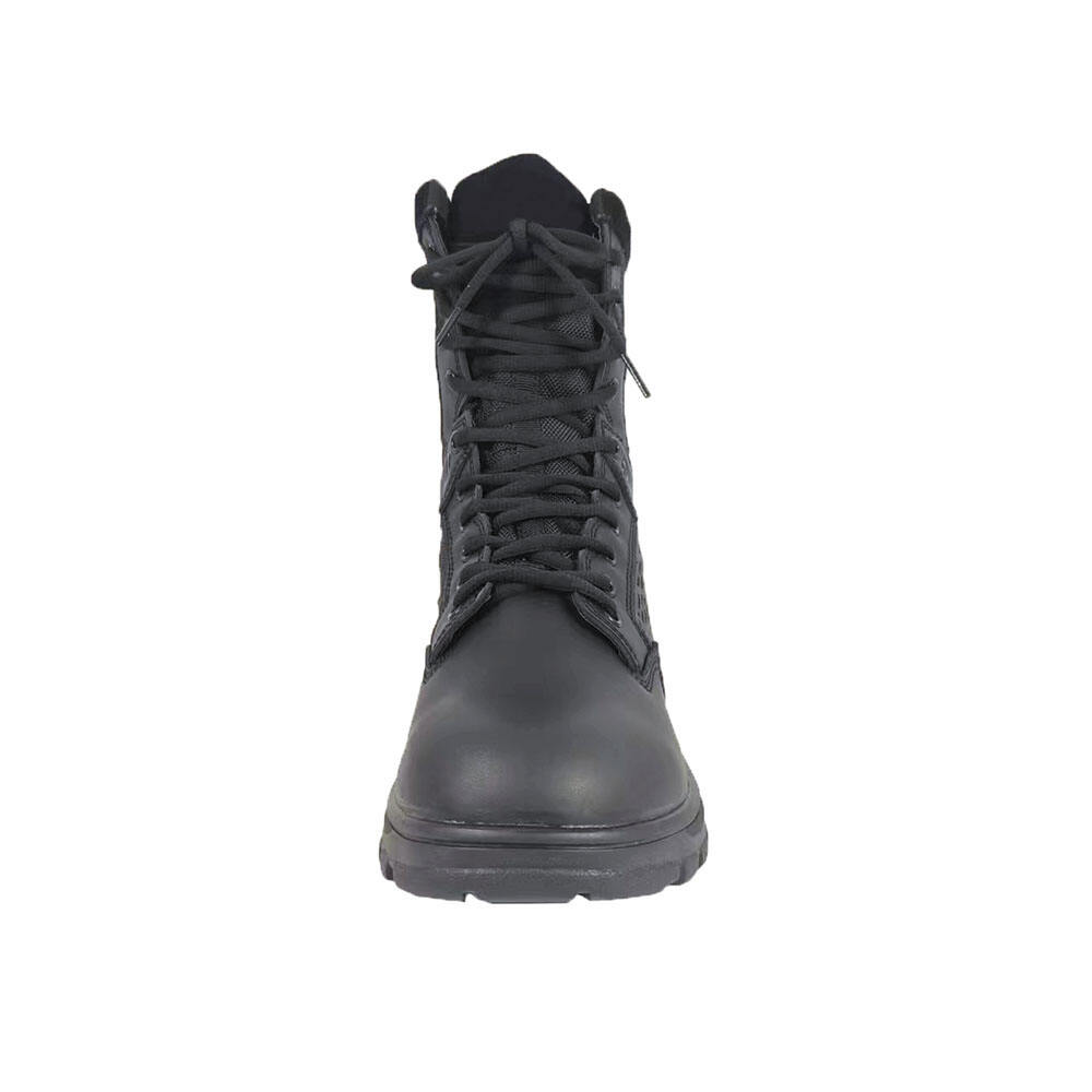 Waterproof Black Genuine Leather Steel Toe Rubber Outsole Tactical Combat boots for Men and Women factory