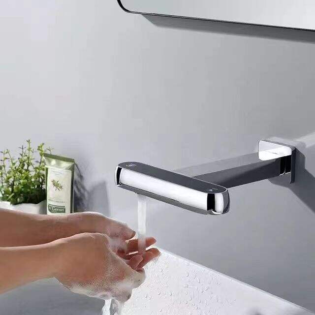 Automatic Sensor Tap with Integrated Soap Dispenser 2 in 1 Washroom Basin Sink Faucet supplier