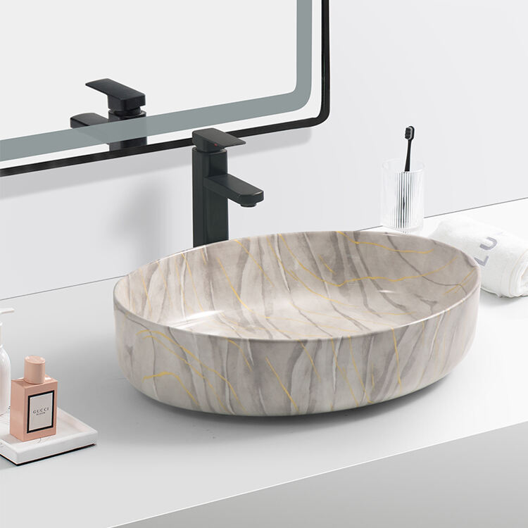 oval sink art table top basin wash basin wash face and hand for bathroom supplier