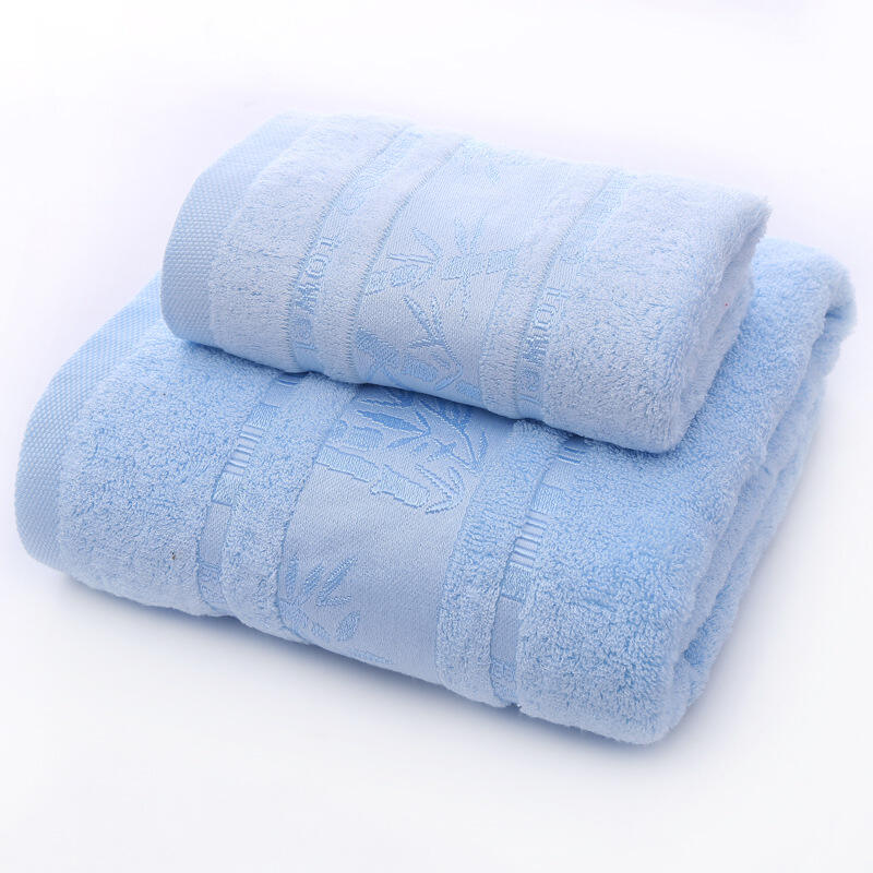 Wholesale organic bamboo fiber towels or custom towels logo embroidery durable absorbent soft towels factory