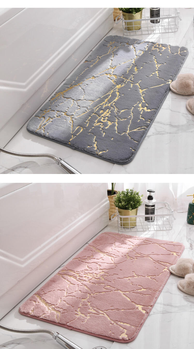 Environment Friendly Non Slip Rabbit Fur Bathroom Mat Bedroom Living Room Decorative Floor Mat manufacture