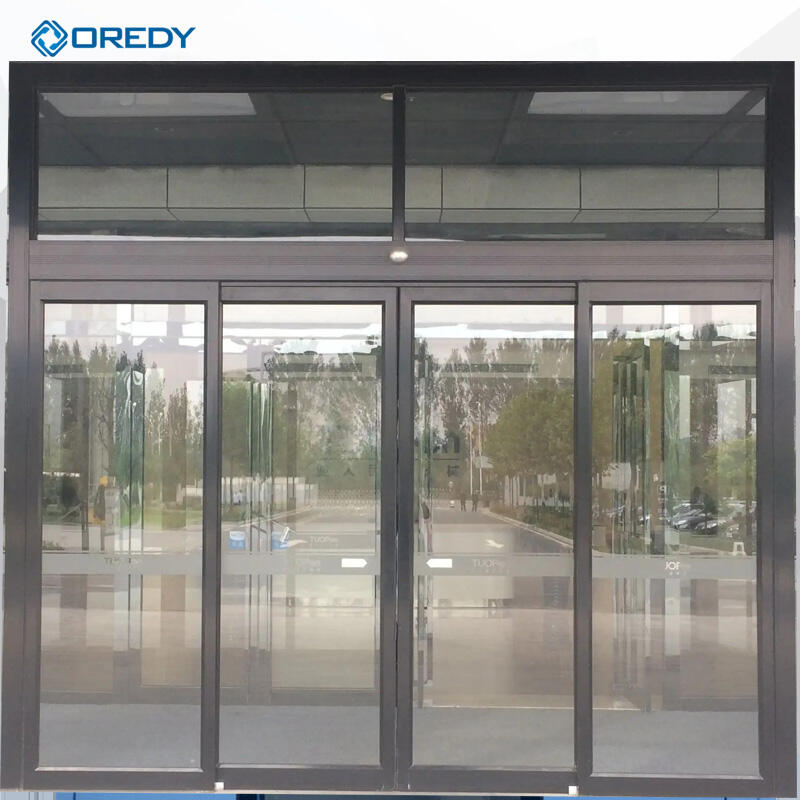 OREDY commercial door system automatic sliding doors low price with glass door opener hotel factory