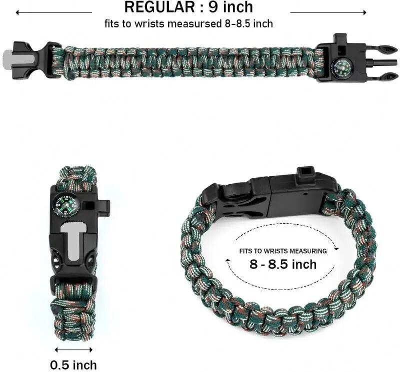 Anthrive Adjustable Paracord Survival Bracelet With Fire Starter Loud Whistle Perfect for Hiking Camping Fishing and Hunting supplier