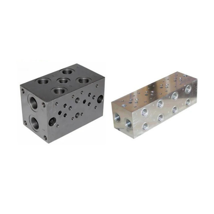 CNC Machining Bodies Manifold Valve Block aluminum alloy steel aluminium 6061 CNC Valve Block parts supplier