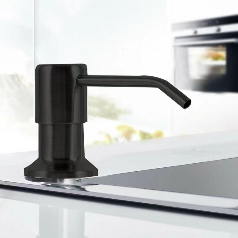 2023 New Design Kitchen Sink Flexible Tube Soap Dispenser Matte Black Soap Dispenser  With Long Pipe Hose factory