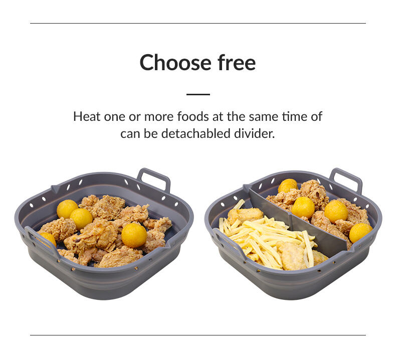 Collapsible Silicon Air Fryer Liner 8.5inch Silicone Pot Baking Tray manufacture