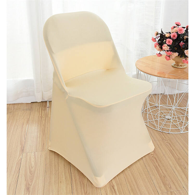 Custom wholesale spandex folding 100 white dining/ banquet/ wedding chair covers factory