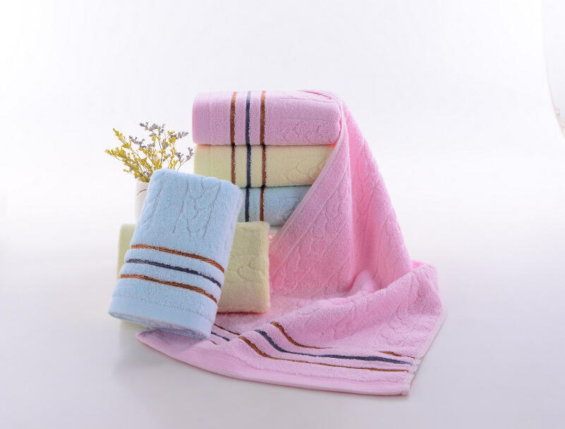 Home Textile Wheat ear pattern embossing Satin Absorbent Hand Towels Face Towel 100% Cotton details