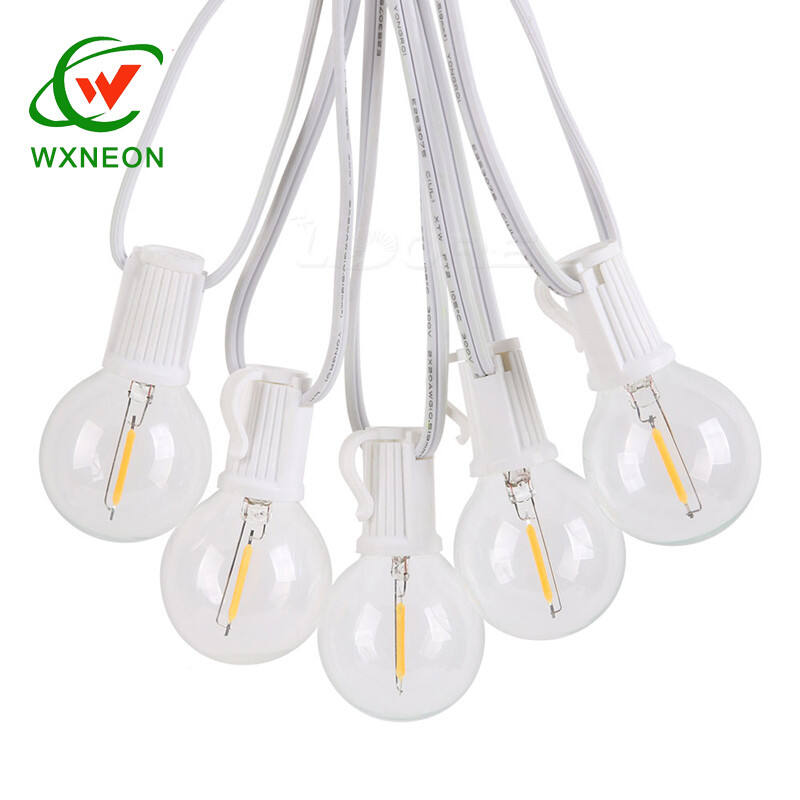 Outdoor Christmas Decorate 0.5W E12 Base Glass Shell G40 Led Filament Globe Replacement Bulbs factory